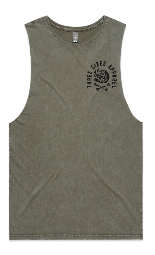 Skull And Cross Bones Stone Wash