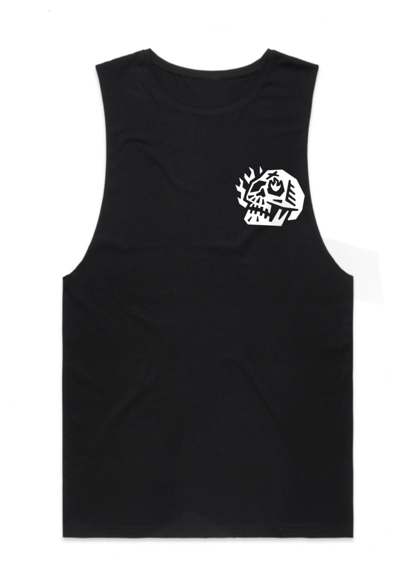 Skull And Cross Bones Drop Sleeve Vest